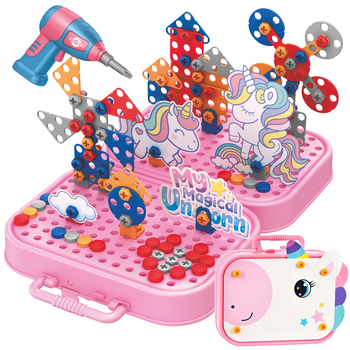 Building blocks for DIY UNICORN 3D MONTESSORI SCREWDRIVER