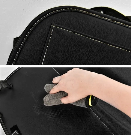 Organizér na autosedačku se stolkem, ochranný potah sedadla Eco-leather