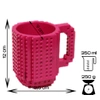 Creative LEGO Brick Mug with Starter Kit - Dark Pink