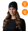 THERMOACTIVE WINTER HAT REFLECTIVE FOR RUNNING MENS WOMENS BLACK S/M