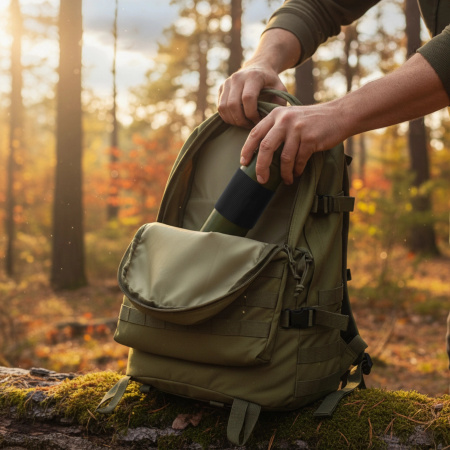 VOJENSKÝ TAKTICKÝ BATOH TURISTICKÝ SPORTOVNÍ TREKINGOVÝ DO HOR - ARMY GREEN