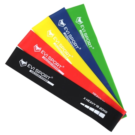 Resistance Bands for Stretching Exercises - Set of 5 Fitness Mini Bands + E-book