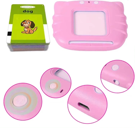 Educational card reader for LEARNING POLISH-ENGLISH 112 cards 224 words