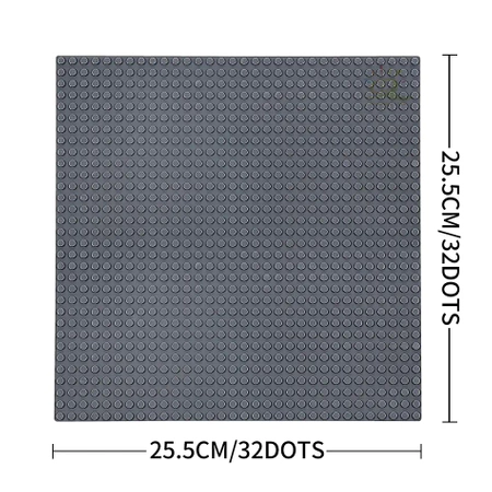 STAVEBNÍ DESKY na LEGO kostky 32x32 XL kreativní SADA 5 kusů tmavošedý