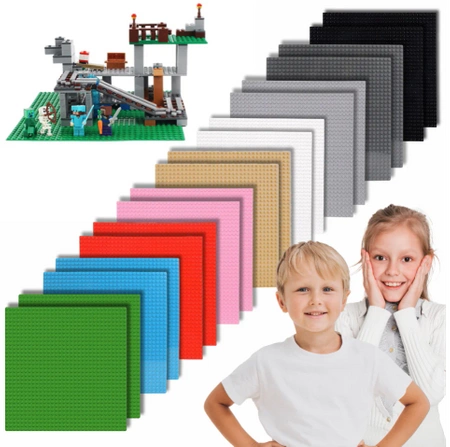 STAVEBNÍ DESKY na LEGO kostky 32x32 XL kreativní BAREVNÁ SADA 18 kusů