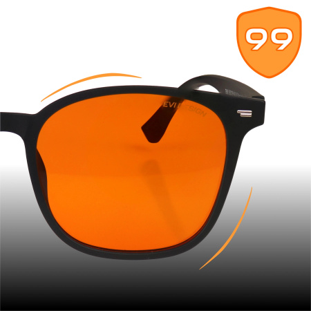 Computer Glasses Blocking 99% Blue Light, Anti-Blue Light, Black Case