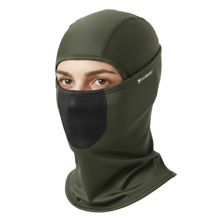 KOMINIARKA TERMOAKTYWNA KOMIN balaclava BANDANA NA TWARZ ROWER ocieplana - Army Green