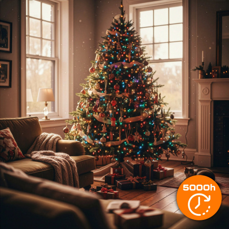 LAMPKI CHOINKOWE ZEWNĘTRZNE 500 LED ŚWIĄTECZNE ŚWIATEŁKA NA CHOINKĘ 35m XXL - MULTIKOLOR