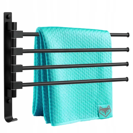 Towel rail, bathroom handle, movable, LOFT black