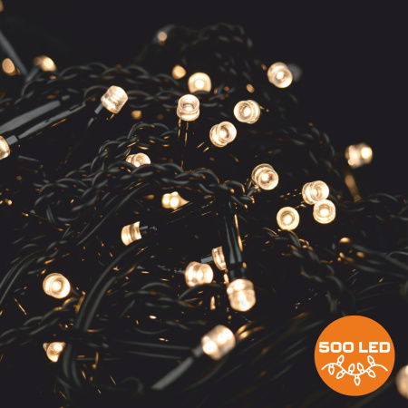 LAMPKI ZEWNĘTRZNE 500 LED SOPLE 24m GIRLANDA Świąteczna Kurtyna Świetlna ciepłe