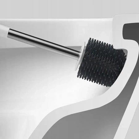 Anti-bacterial silicone toilet brush