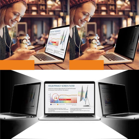 FILTR PRYWATYZUJĄCY na monitor - ochrona danych RODO - 24" 531x298 mm