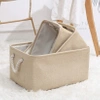 Set of 3x organisers (S, M, L), storage baskets, organising boxes - beige