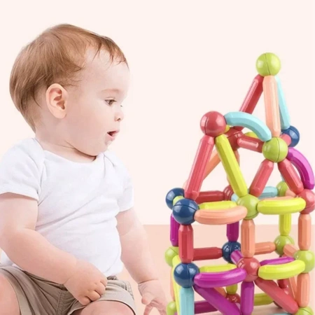 Magnetické stavební kostky STICKS 3D vzdělávací tyčinky set 120 ks