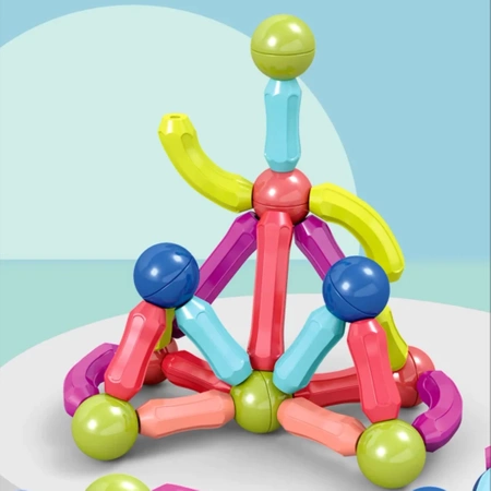 Magnetic Building Blocks STICKS 3D Educational Sticks Set 120 pieces