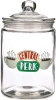 FRIENDS biscuit jar glass container with lid