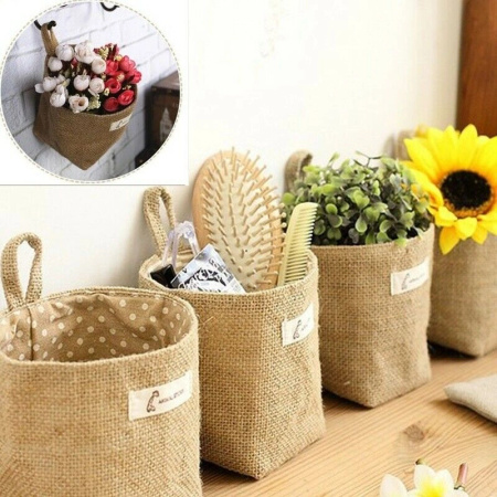 BOHO kitchen containers linen organizers set of 3 pieces