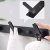 EVI HOME bathroom hanger with handles, towel hooks - black