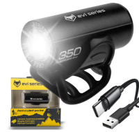 FRONT BICYCLE LIGHT LED bright headlamp for handlebars 1200mAh | o-Light pro v350+