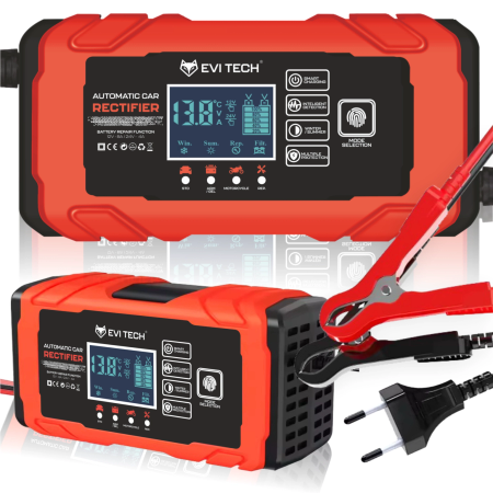 Automatický nabíječ autobaterií 12V 24V s funkcí OPRAVY