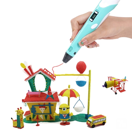 3D PEN magic printer pen for children + 100m CARTRIDGE + TABLET FREE - blue