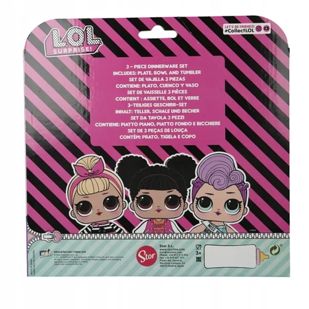 LOL Surprise Microwave Breakfast Set - Plate, Bowl, Cup L.O.L.