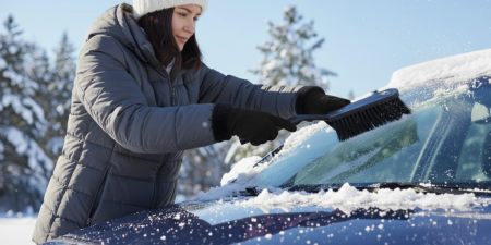 WOMEN’S WINTER TOUCHSCREEN GLOVES WARM INSULATED FOR PHONE BLACK ELEGANT
