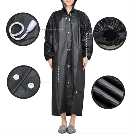RAINCOAT WOMEN'S MEN'S Rain Poncho with HOOD