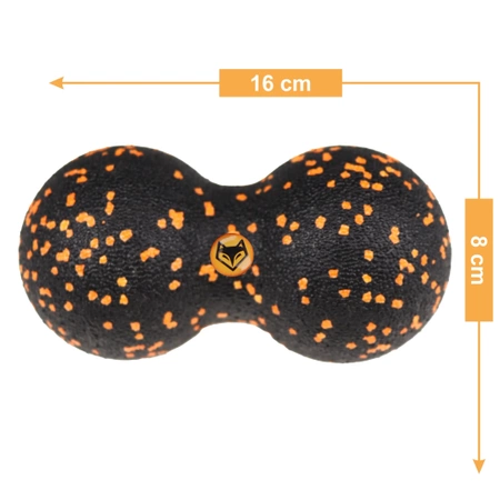 PIŁKA do MASAŻU REHABILITACYJNEGO PODWÓJNY ROLLER DUOBALL Wałek 8cm + EBOOK