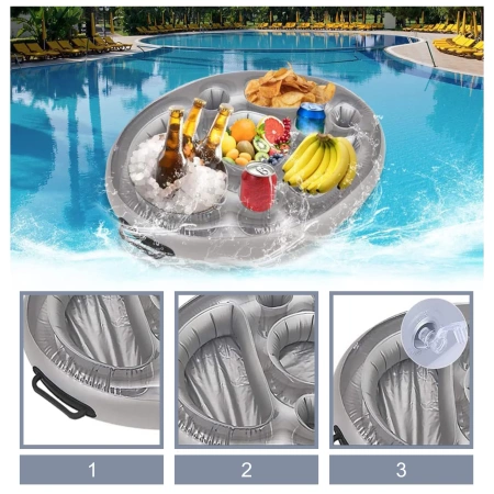 PLOVOUCÍ KULEČNÍK VÍŘIVKA NAFUKOVACÍ BAR NÁPOJE OBČERSTVENÍ