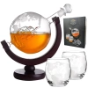 Whisky decanter with glasses EVI PREMIUM Globe Ship - gift set