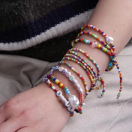 BEADS for bracelets, necklaces, jewelry CREATIVE DIY set with letters