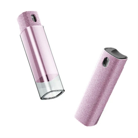 Cleaning set for phone, portable screen cleaner, 2-in-1 set, pink color