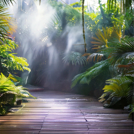 GARDEN SPRINKLER WATER CURTAIN MIST IRRIGATION SYSTEM 10M BRASS NOZZLES