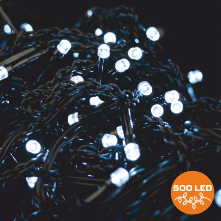 OUTDOOR LIGHTS 500 LED ICICLES 24m CHRISTMAS GARLAND Fairy Curtain Lights IP 44