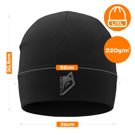 CZAPKA TERMOAKTYWNA ZIMOWA ODBLASKOWA DO BIEGANIA MĘSKA DAMSKA CZARNA L/XL