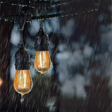 OUTDOOR GARDEN LIGHT GARLAND 10M Bulbs 10+1 LED String Lights LINK up to 60m