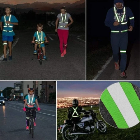 REFLECTIVE HARNESS for Bicycle Motorcycle Running REFLECTIVE SAFETY VEST