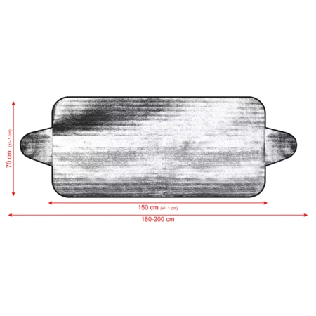 Mata osłona przeciwsłoneczna antyszronowa na szybę samochodu DUŻA 180x70 cm