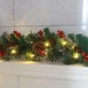Christmas Tree Garland Dense Light Chain 280cm 50 LEDs + Decorations