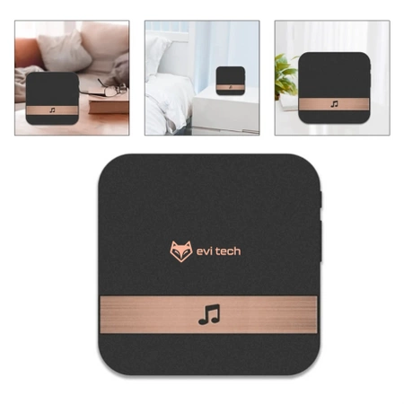 Bezdrátový bezbateriový zvonek na dveře/branku vodotěsný IP44 200M