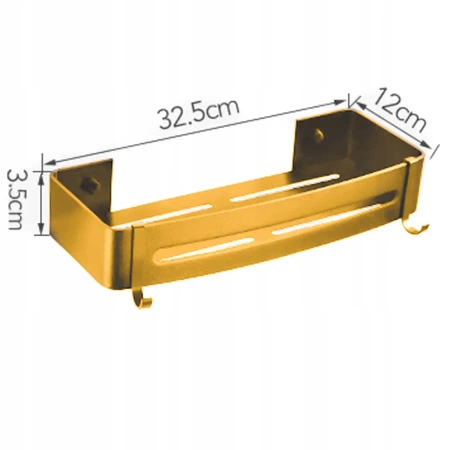 2x EVI HOME Loft Bathroom Shelf Hanging - Gold