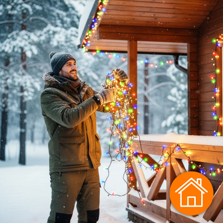 OUTDOOR CHRISTMAS LIGHTS 500 LED CHRISTMAS LIGHTS FOR CHRISTMAS TREE 35m XXL - MULTICOLOR