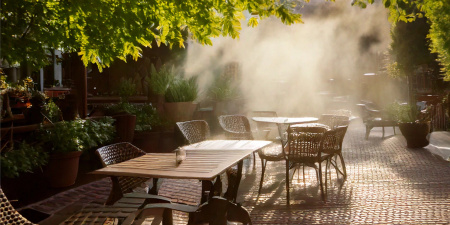 Zahradní zavlažovač vodní clona mlha zavlažovací systém 10m mosazné trysky