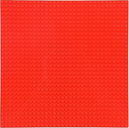 Construction board for LEGO STANDARD bricks - red