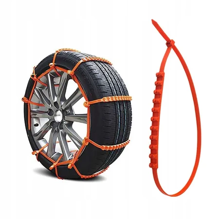 Snow chains, anti-skid emergency bands for wheels 10pcs