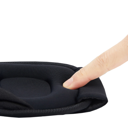 Opaska na oczy do spania 3D ZACIEMNIAJĄCA ODDYCHAJĄCA ergonomiczna maska czarna