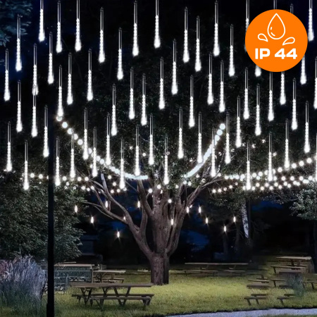 VENKOVNÍ LED CENCÚLE 480 50CM PADÁ SNÍH METEORY GIRLANDA 10 KS - STUDENÉ SVĚTLO