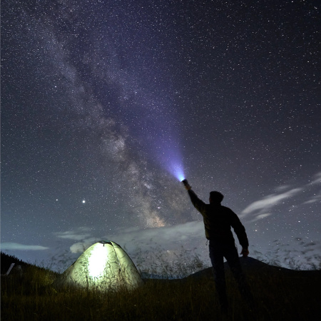 MOCNA LATARKA taktyczna WOJSKOWA LED Zoom USB-C wodoodporna XHP90 DO 1500m