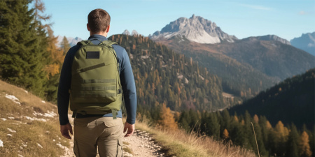 MILITARY TACTICAL BACKPACK TOURIST SPORT TREKKING FOR MOUNTAINS - ARMY GREEN